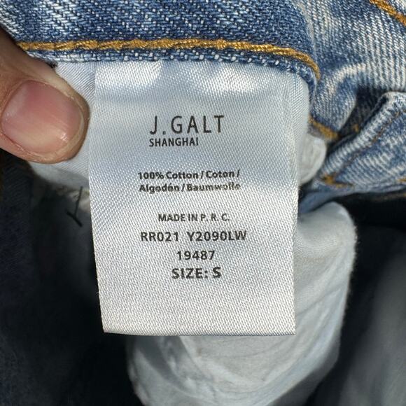 J. Galt Shanghai Jeans Women S Blue Light Medium Wash High Waist 100% Cotton - Picture 7 of 7